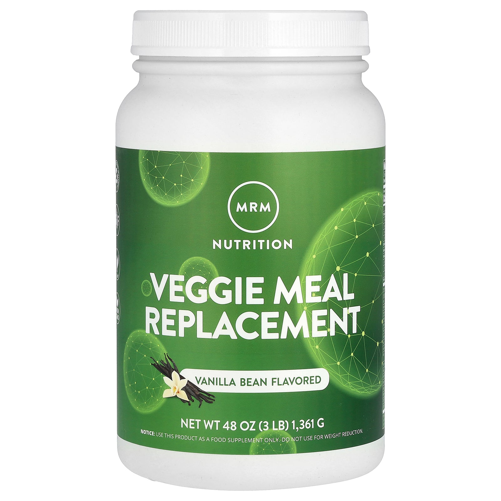 MRM Nutrition, Veggie Meal Replacement, Vanilla Bean, 3 lbs (1,361 g)