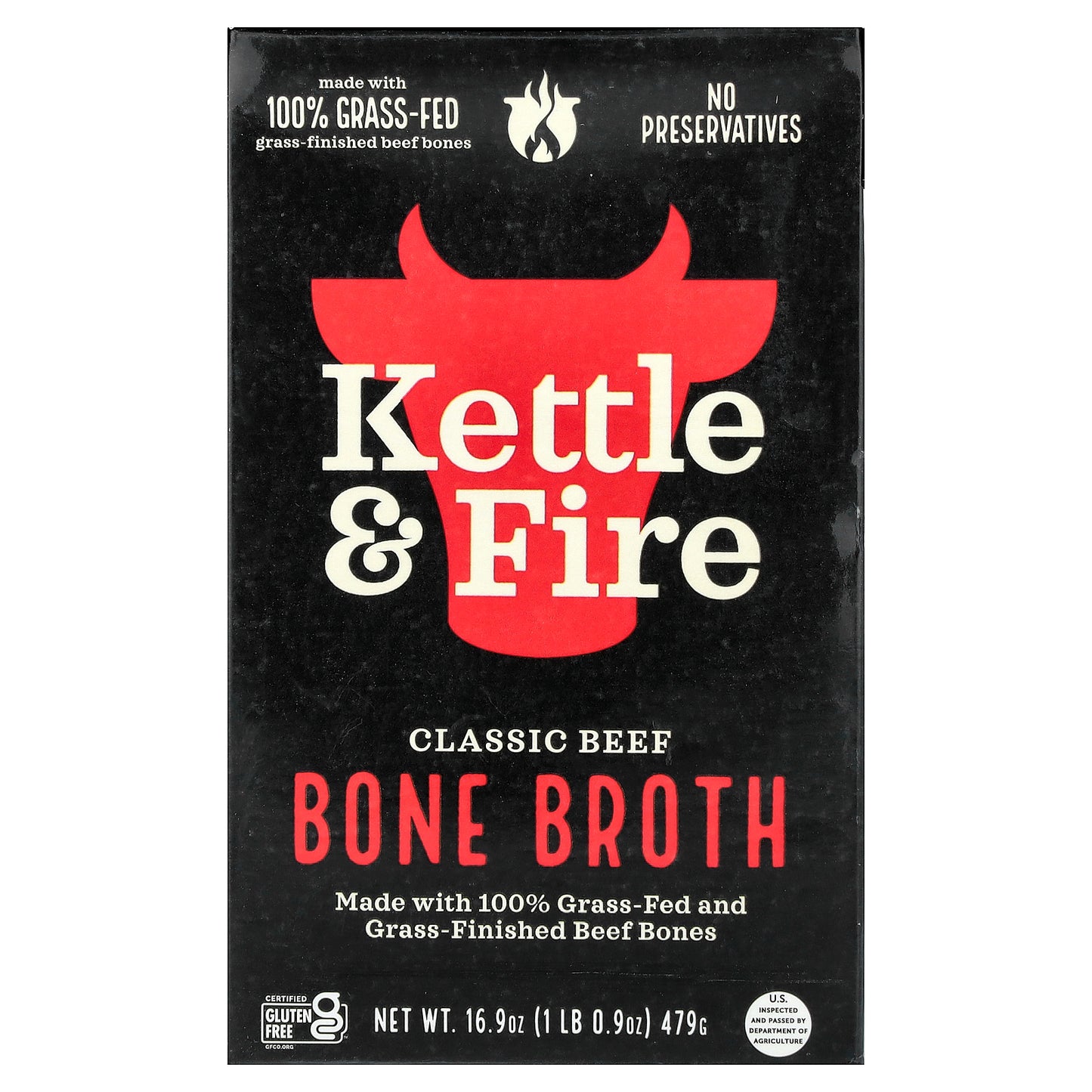 Kettle & Fire, Bone Broth, Classic Beef, 16.9 oz (479 g)