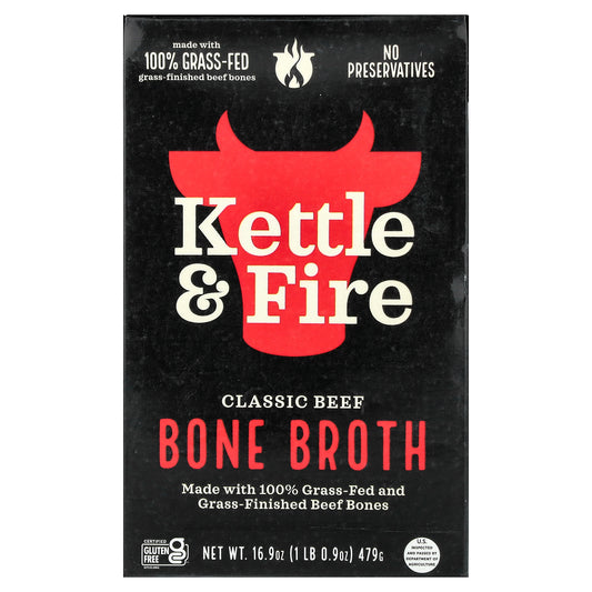 Kettle & Fire, Bone Broth, Classic Beef, 16.9 oz (479 g)