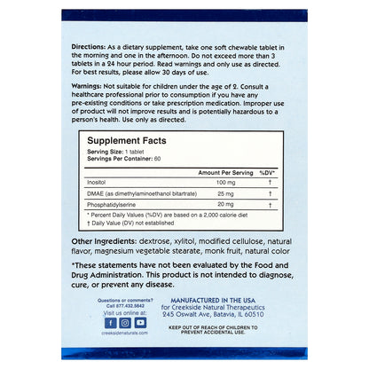 Creekside Natural Therapeutics, Children's Focused Mind Jr.™, Orange Cream, 60 EZ-Melt® Tablets