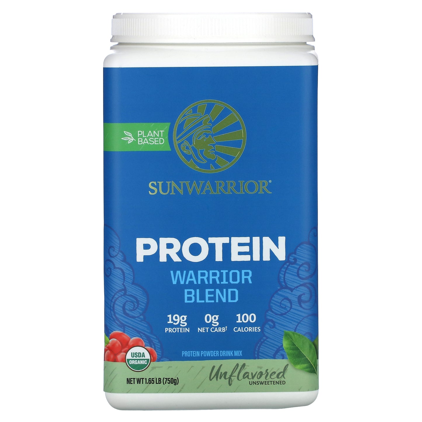 Sunwarrior, Warrior Blend, Protein, Unflavored, 1.65 lbs (750 g)