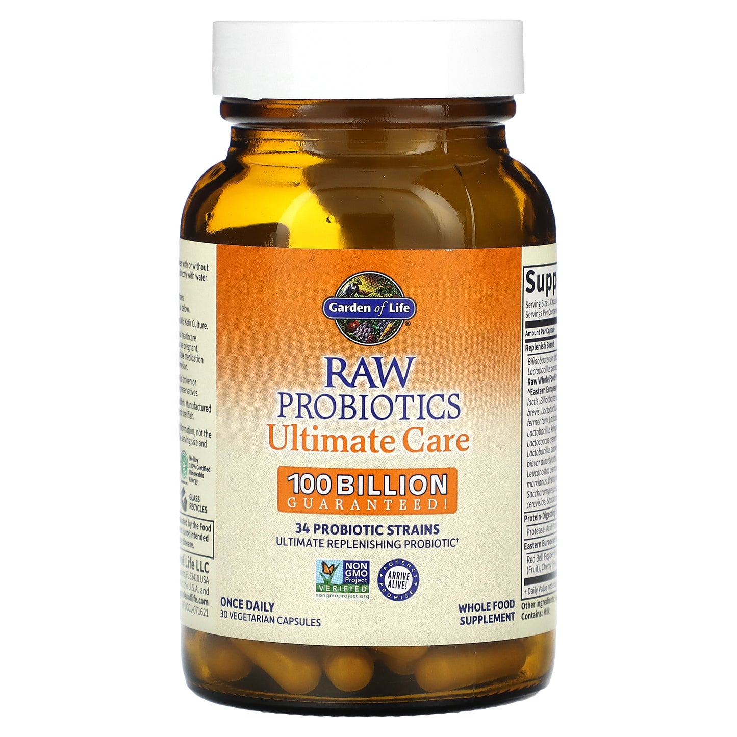 Garden of Life, RAW Probiotics, Ultimate Care, 30 Vegetarian Capsules