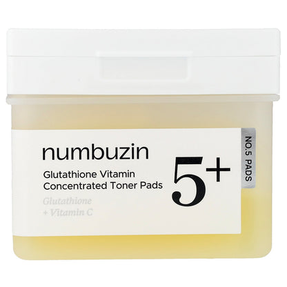 Numbuzin, No.5 Glutathione Vitamin Concentrated Toner Pads, 70 Pads, 6.08 fl oz (180 ml)