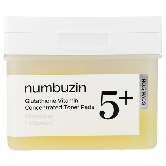 Numbuzin, No.5 Glutathione Vitamin Concentrated Toner Pads, 70 Pads, 6.08 fl oz (180 ml)