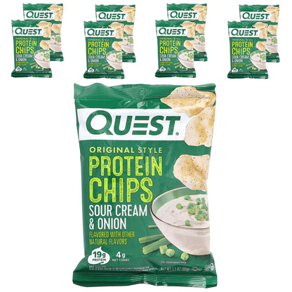 Quest Nutrition, Original Style Protein Chips, Sour Cream & Onion, 8 Bags, 1.1 oz (32 g) Each