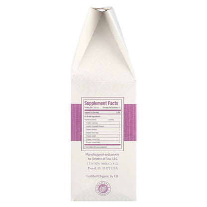 Secrets of Tea, Organic RelaxCalm™, Caffeine Free, 20 Tea Bags, 1.41 oz (40 g)