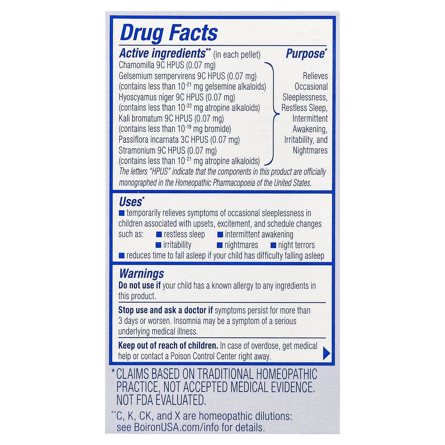 Boiron, SleepCalm® Kids, 2 Portable Tubes, 80 Pellets Each