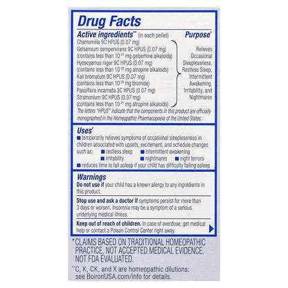 Boiron, SleepCalm® Kids, 2 Portable Tubes, 80 Pellets Each