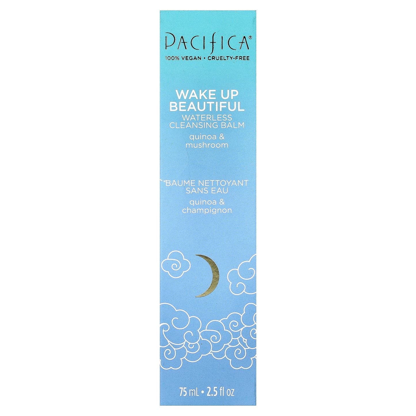 Pacifica, Wake Up Beautiful, Waterless Cleansing Balm, Quinoa & Mushroom, 2.5 fl oz (75 ml)