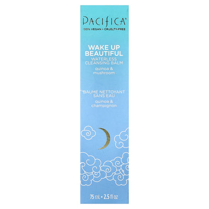 Pacifica, Wake Up Beautiful, Waterless Cleansing Balm, Quinoa & Mushroom, 2.5 fl oz (75 ml)