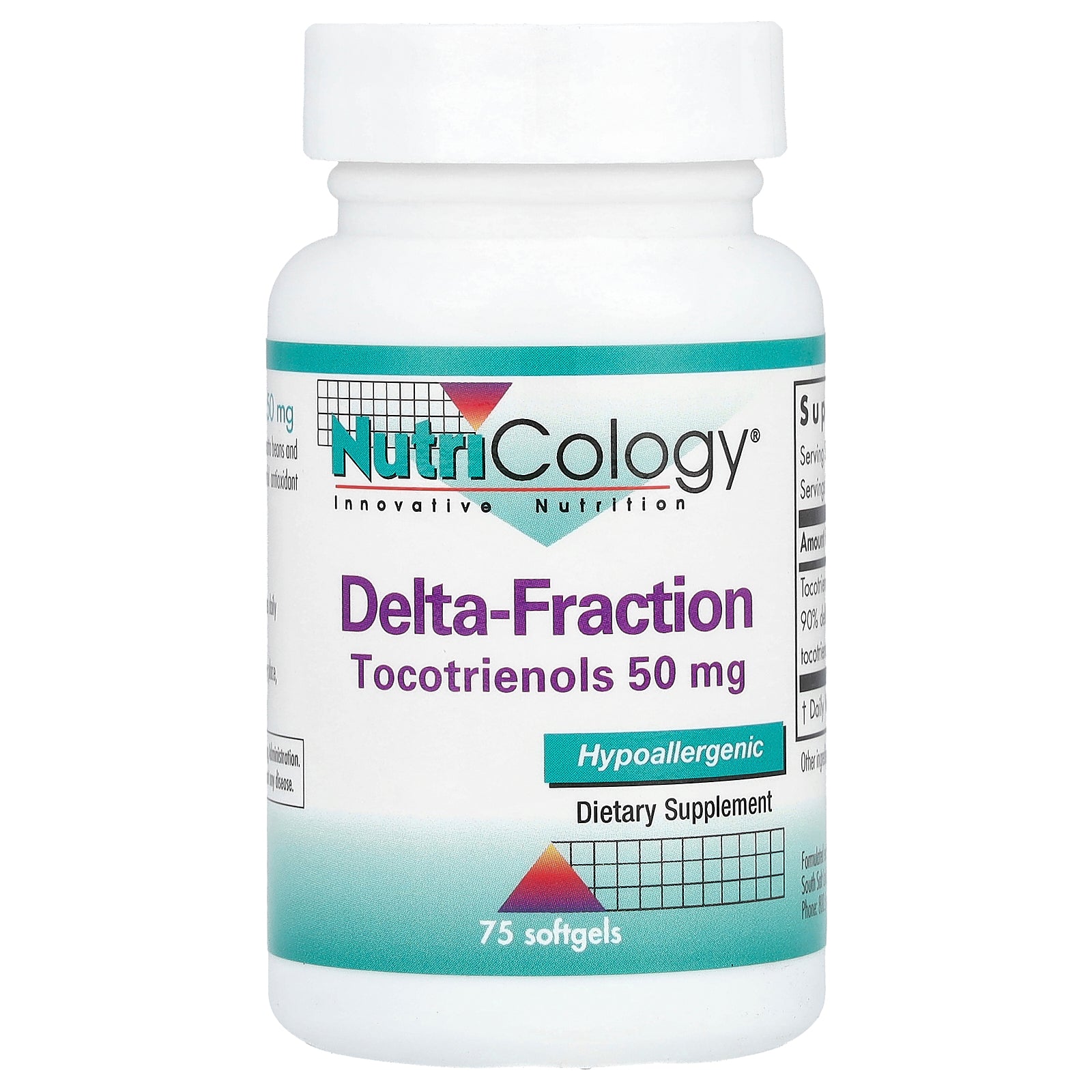 Nutricology, Delta-Fraction, Tocotrienols, 75 Softgels (50 mg per Softgel)