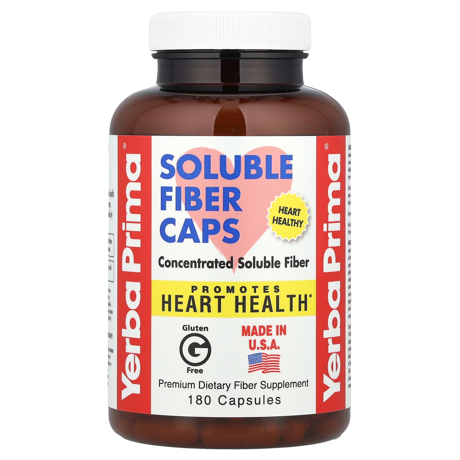 Yerba Prima, Soluble Fiber Caps, 180 Capsules