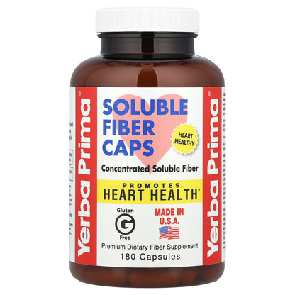 Yerba Prima, Soluble Fiber Caps, 180 Capsules