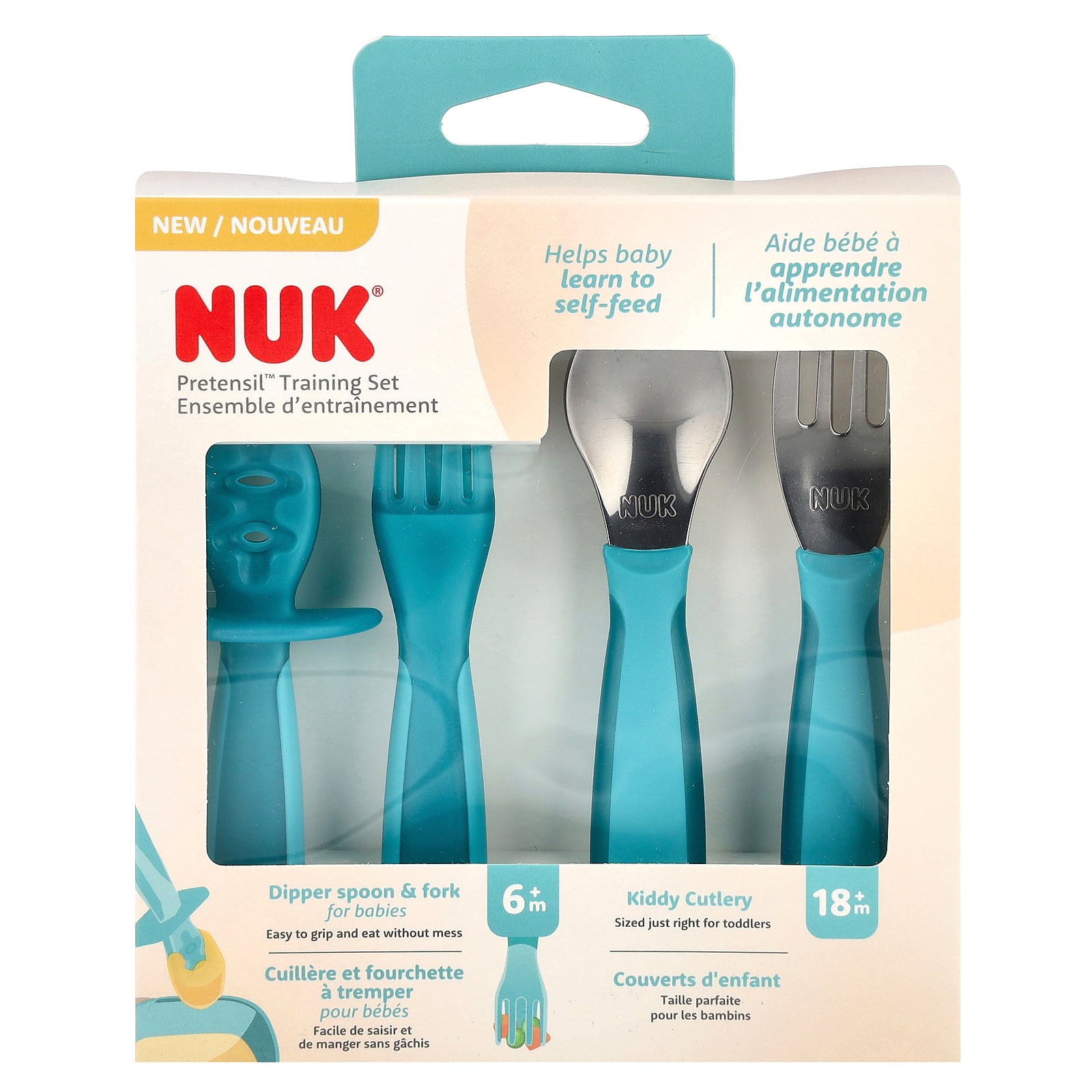 NUK, Pretensil™ Training Set, 6 - 18+ Months, 4 Piece Set