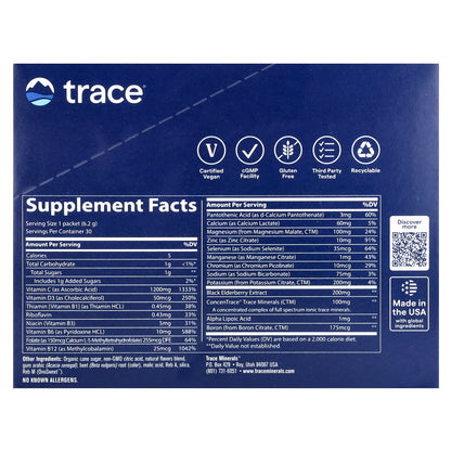 Trace, PowerPak + Immunity, Grapefruit, 30 Stick Packs, 0.22 oz (6.2 g) Each
