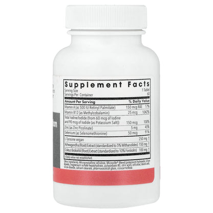 Allergy Research Group, Thyroid Nutrition with Iodoral®, 60 Vegetarian Tablets