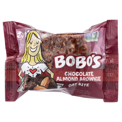 Bobo's Oat Bars, Chocolate Almond Brownie Oat Bites, 5 Bites 1.3 oz (37 g) Each