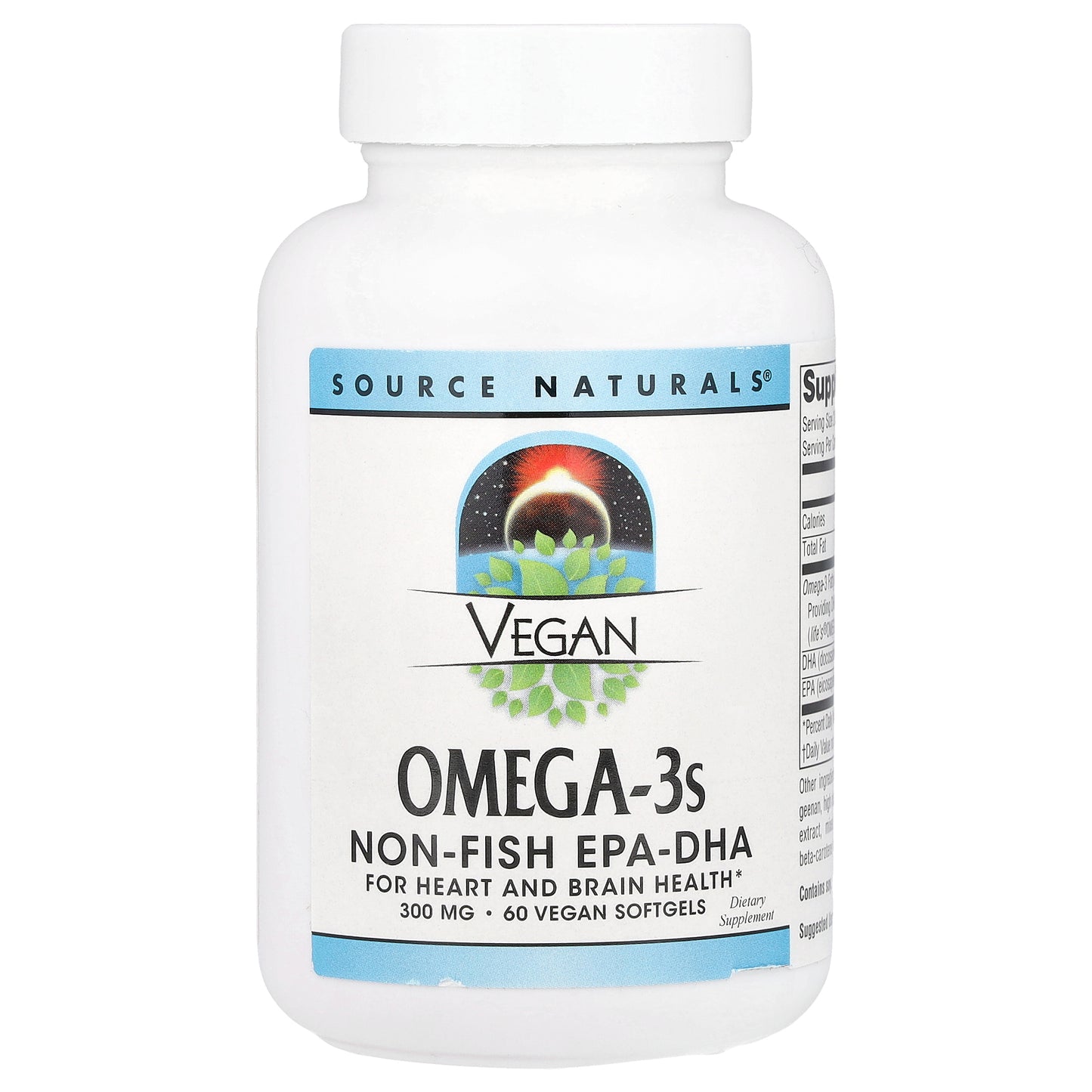 Source Naturals, Vegan Omega-3s, Non-Fish EPA-DHA, 300 mg, 60 Vegan Softgels