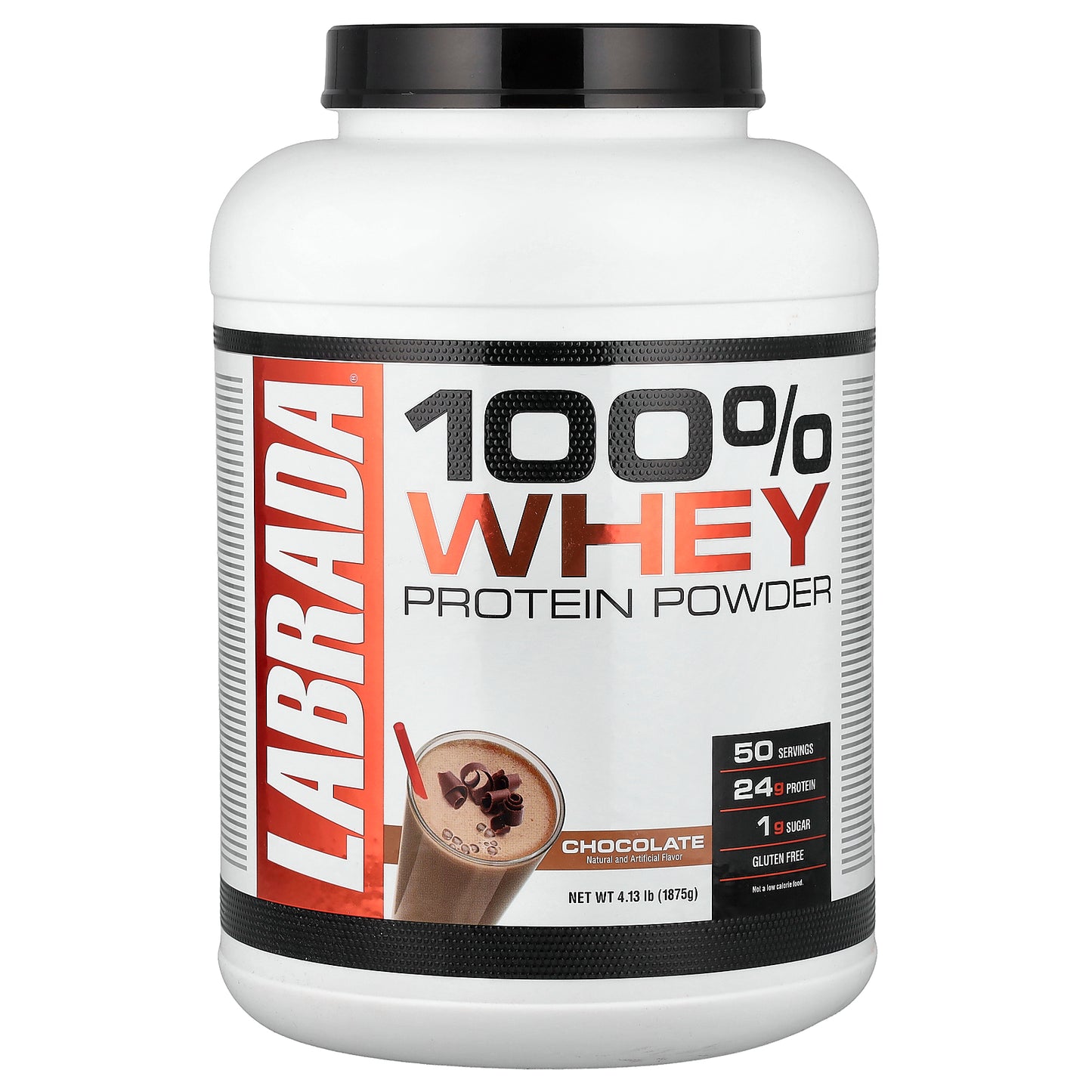 Labrada Nutrition, 100% Whey Protein Powder, Chocolate, 4.13 lb (1,875 g)