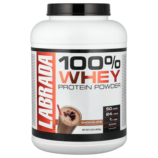 Labrada Nutrition, 100% Whey Protein Powder, Chocolate, 4.13 lb (1,875 g)