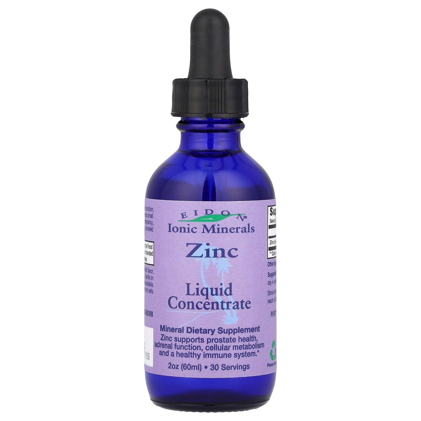 Eidon Ionic Minerals, Zinc, Liquid Concentrate, 7.5 mg, 2 oz (60 ml)