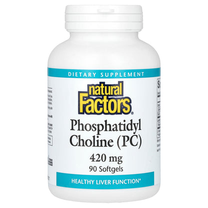 Natural Factors, Phosphatidyl Choline (PC), 420 mg, 90 Softgels