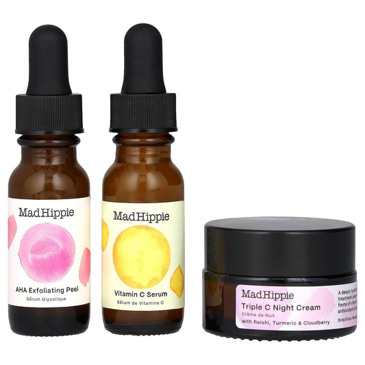 Mad Hippie, Skin Brightening Routine Kit, 3 Piece Kit