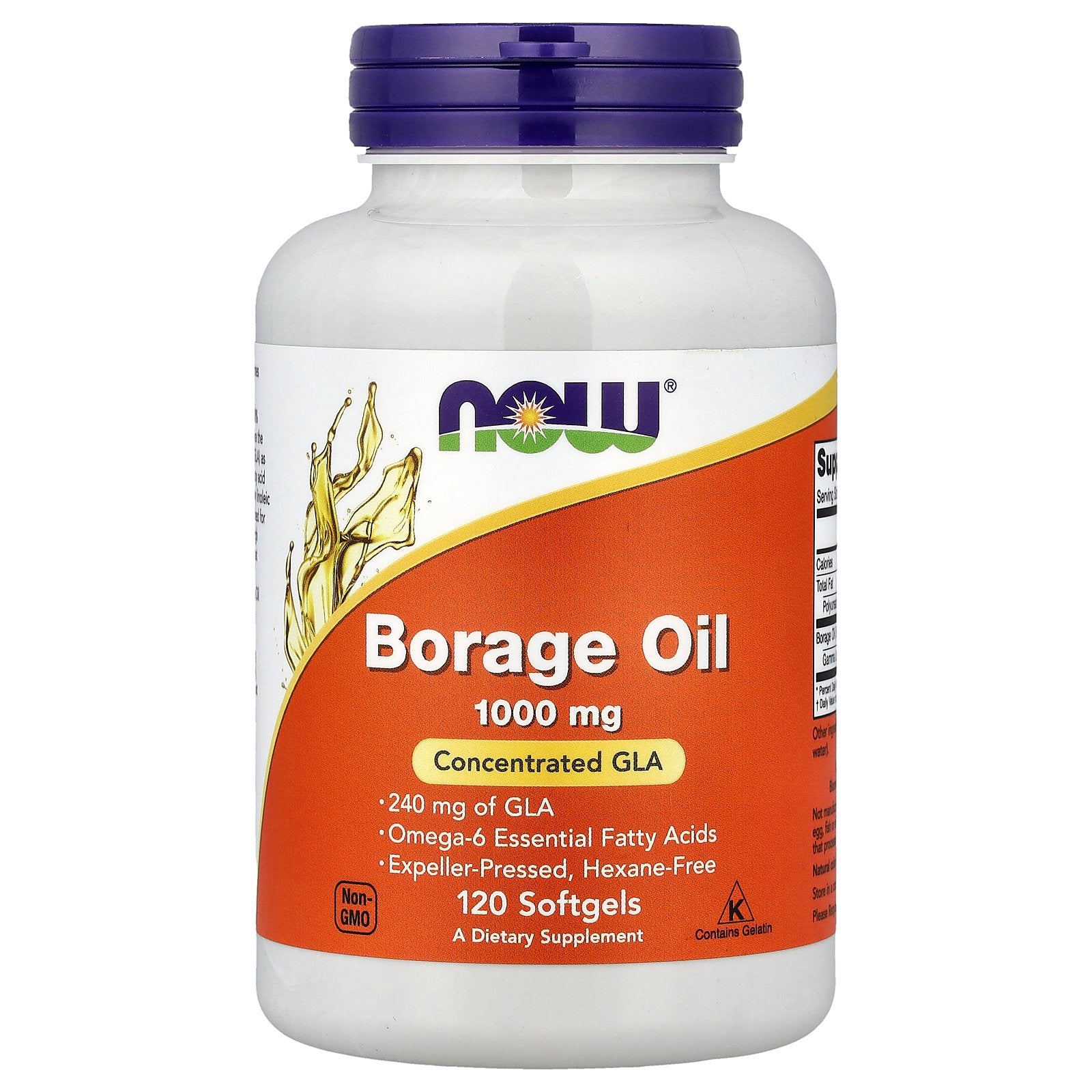 NOW Foods, Borage Oil, 120 Softgels
