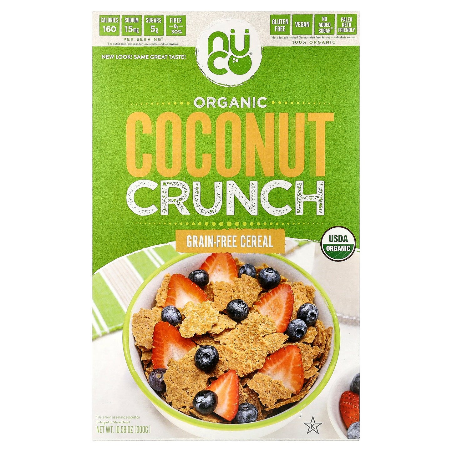 NUCO, Organic Coconut Crunch, Grain-Free Cereal, 10.58 oz (300 g)