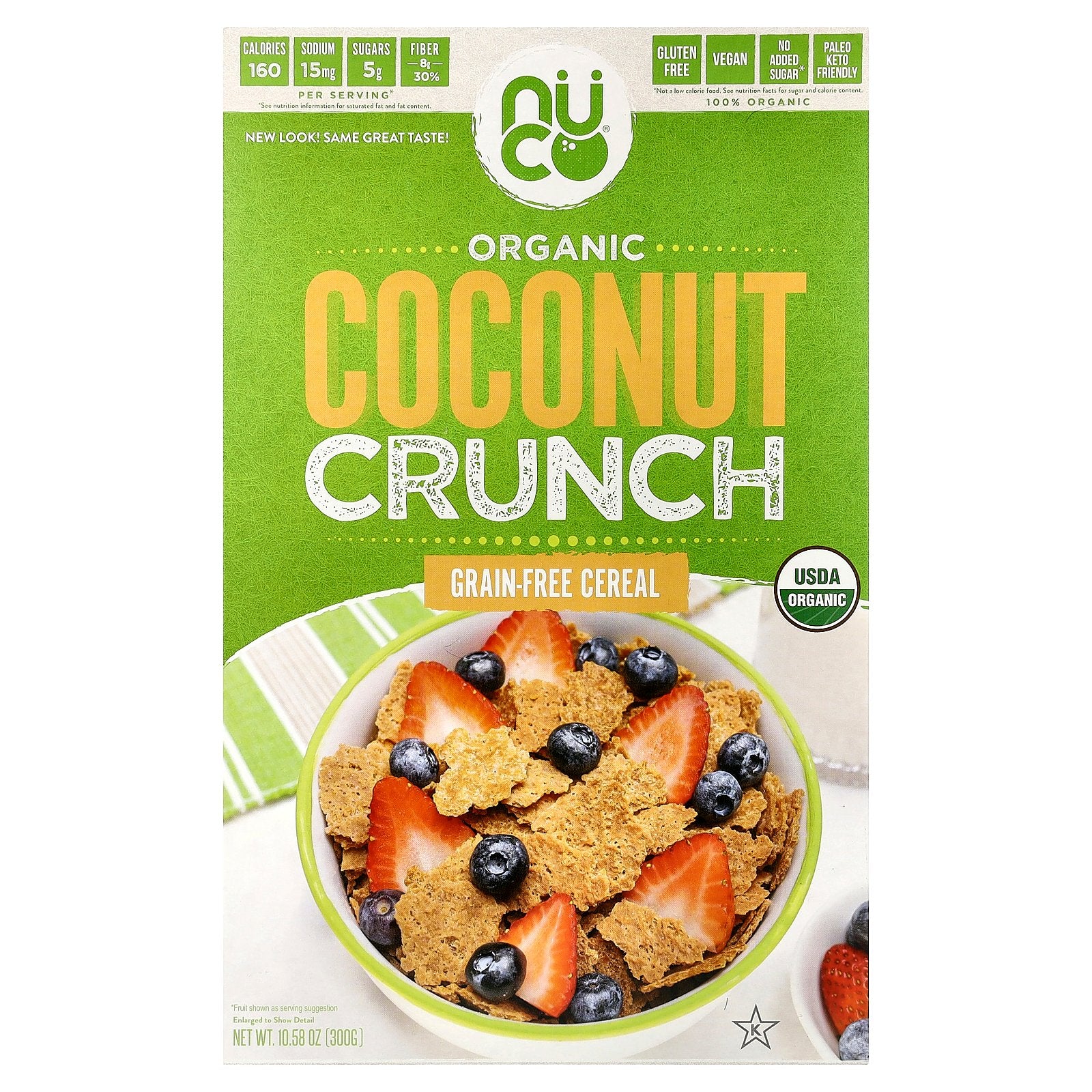 NUCO, Organic Coconut Crunch, Grain-Free Cereal, 10.58 oz (300 g)