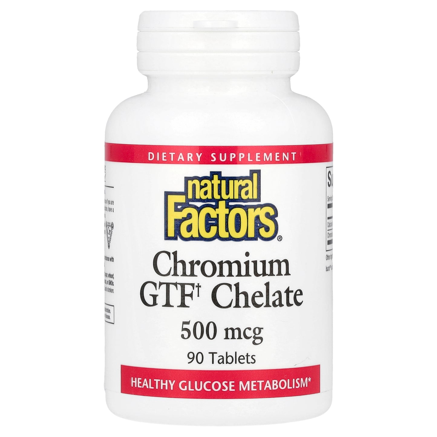 Natural Factors, Chromium GTF Chelate, 500 mcg, 90 Tablets