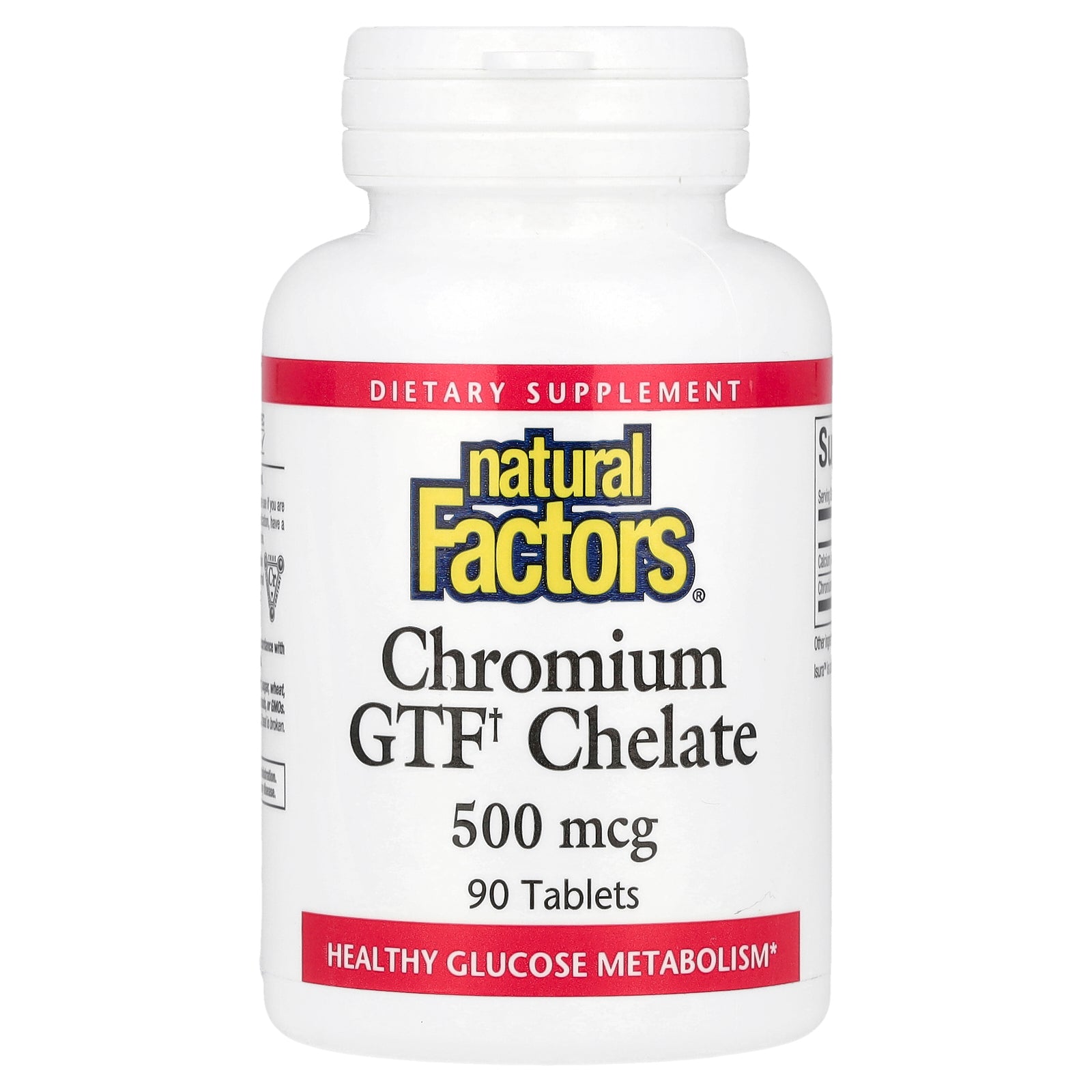Natural Factors, Chromium GTF Chelate, 500 mcg, 90 Tablets