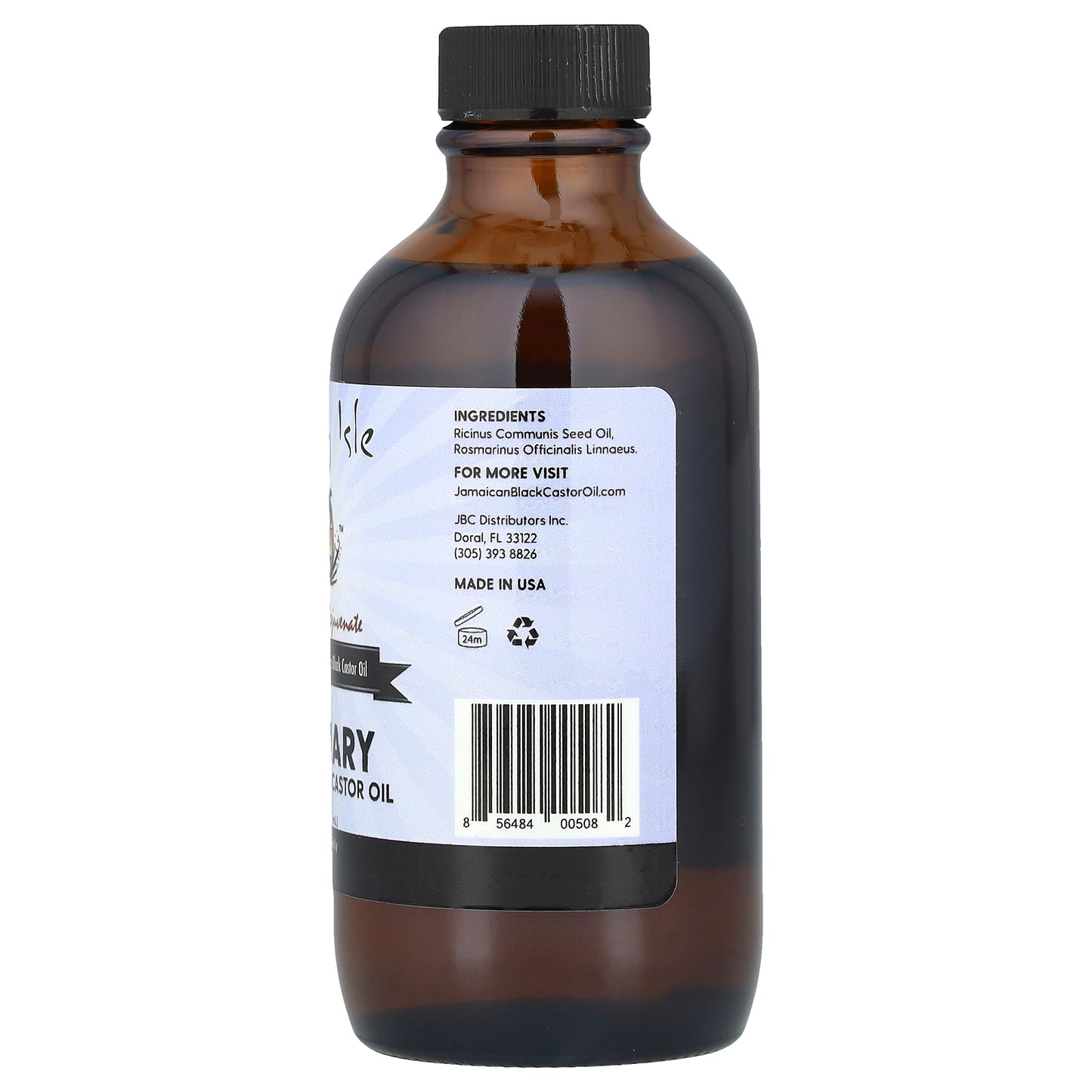 Sunny Isle, Rosemary Jamaican Black Castor Oil, 4 fl oz (118 ml)