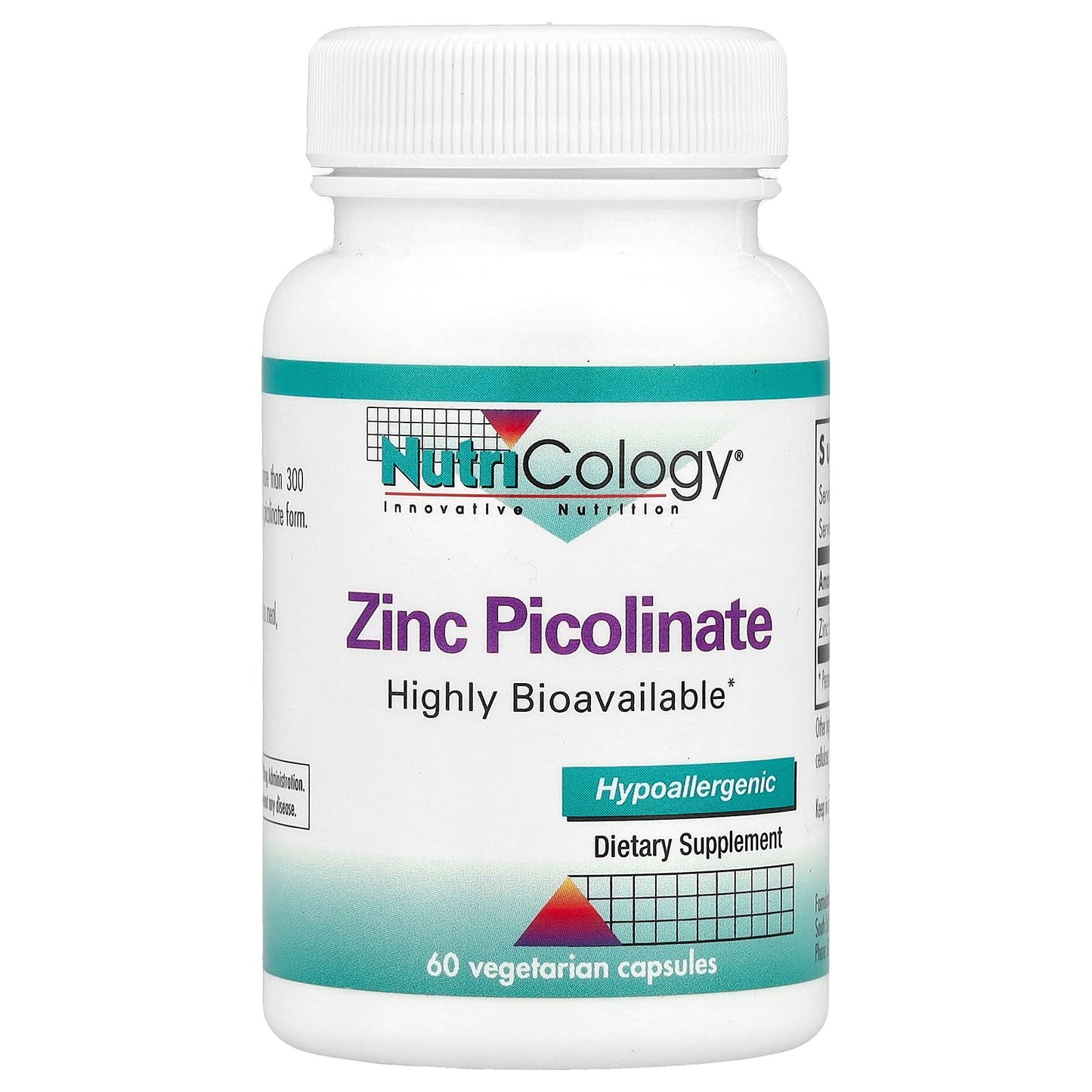 Nutricology, Zinc Picolinate, 25 mg , 60 Vegetarian Capsules