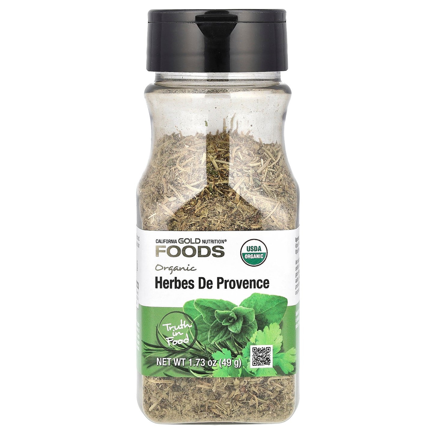 California Gold Nutrition, Foods, Organic Herbes De Provence, 1.73 oz (49 g)