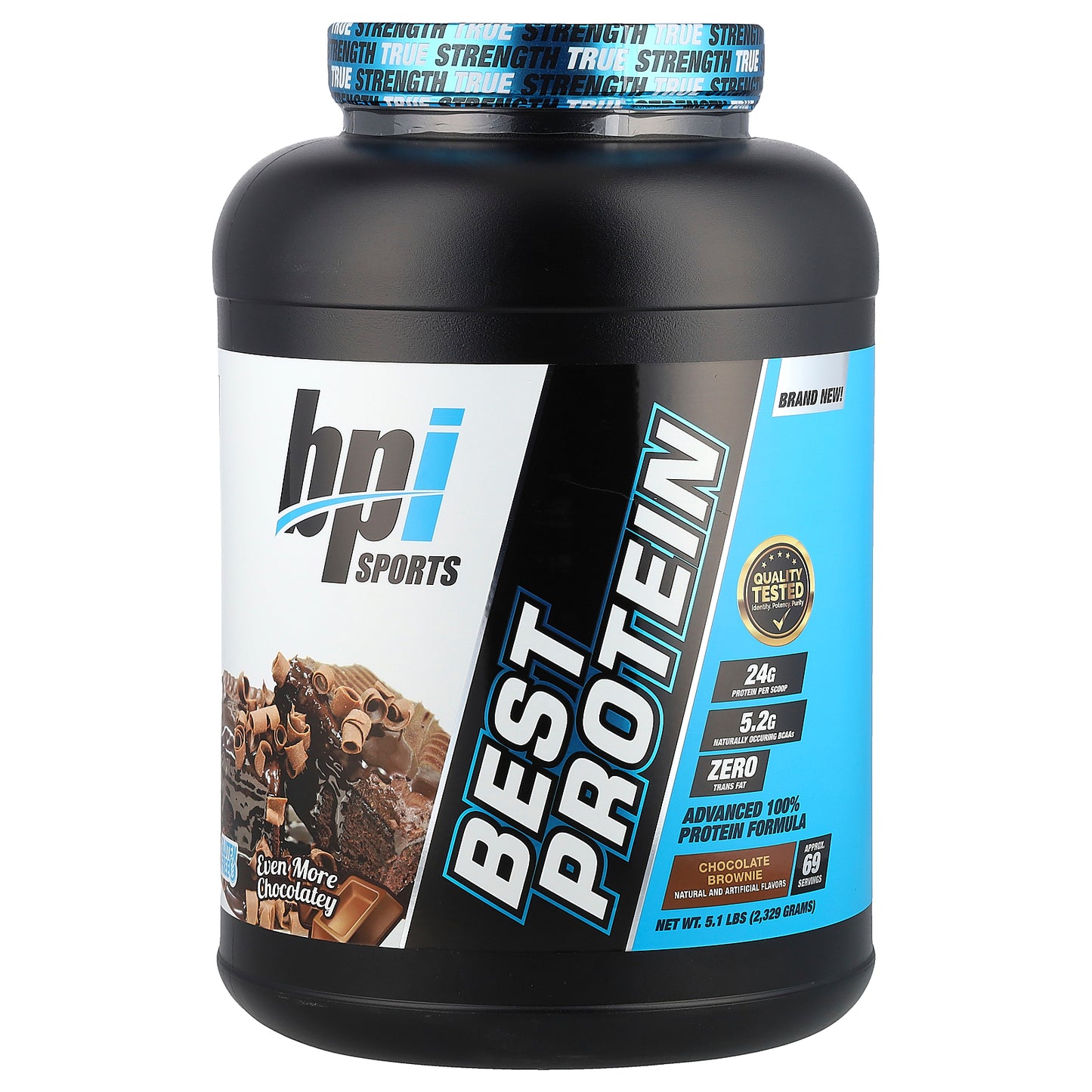 BPI Sports, Best Protein, Advanced 100% Protein Formula, Chocolate Brownie, 5.1 lbs (2,329 g)