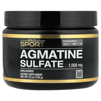 California Gold Nutrition, Sport, Agmatine Sulfate, Unflavored, 3.5 oz (100 g)