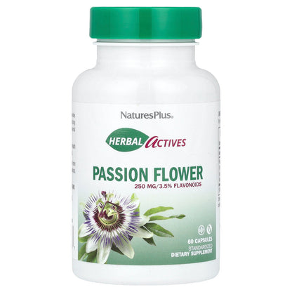 NaturesPlus, Herbal Actives, Passion Flower, 250 mg, 60 Capsules