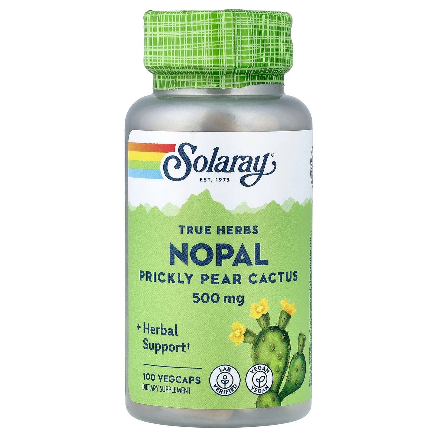 Solaray, True Herbs, Nopal, Prickly Pear Cactus, 500 mg, 100 VegCaps