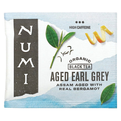 Numi Tea, Organic Black Tea, Aged Earl Grey, 18 Tea Bags, 1.27 oz (36 g)