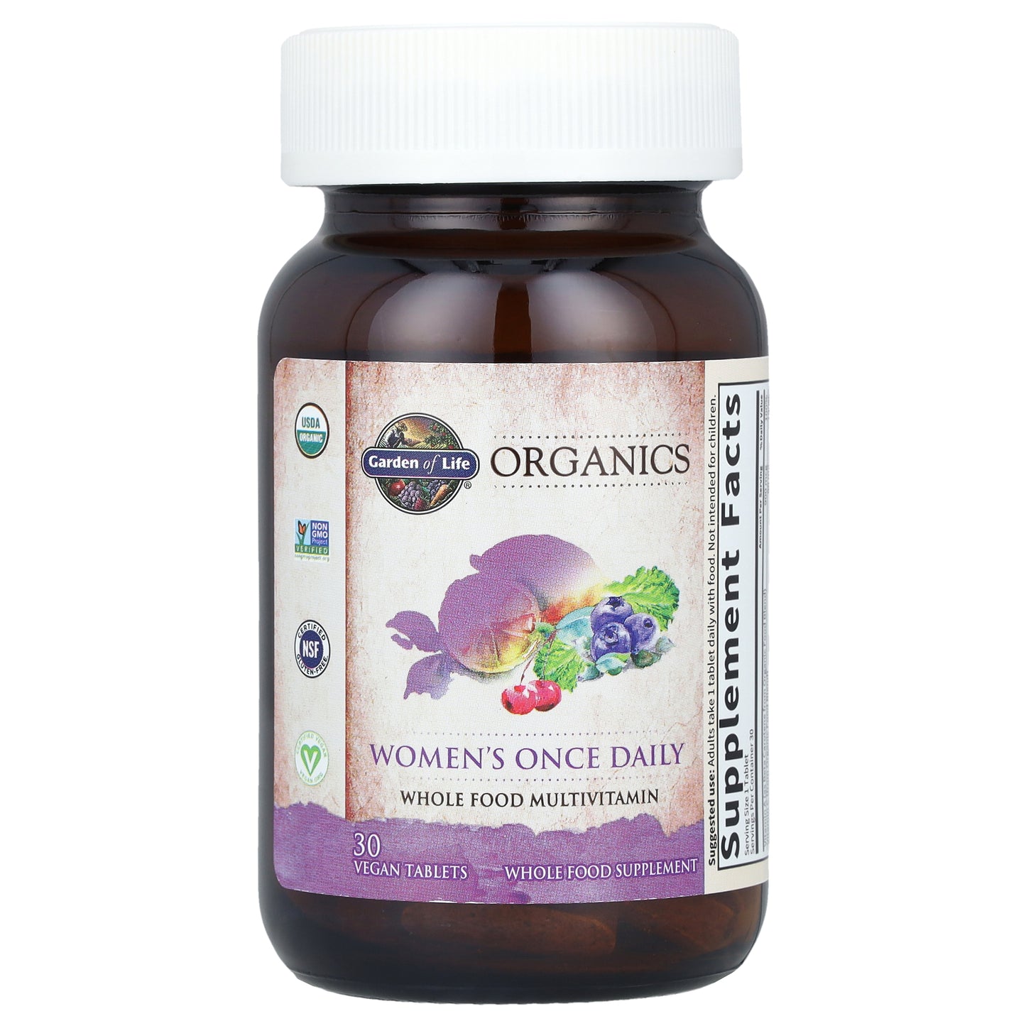 Garden of Life, Organics, Women's Once Daily, 30 Vegan Tablets