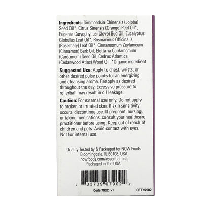 NOW Foods, Essential Oils, Seasonal Defense Roll-On, 1/3 fl oz (10 ml)