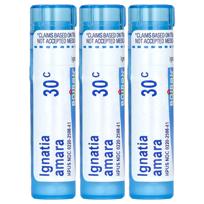 Boiron, Ignatia Amara, Meltaway Pellets, 30C,  3 Tubes, 80 Pellets Each