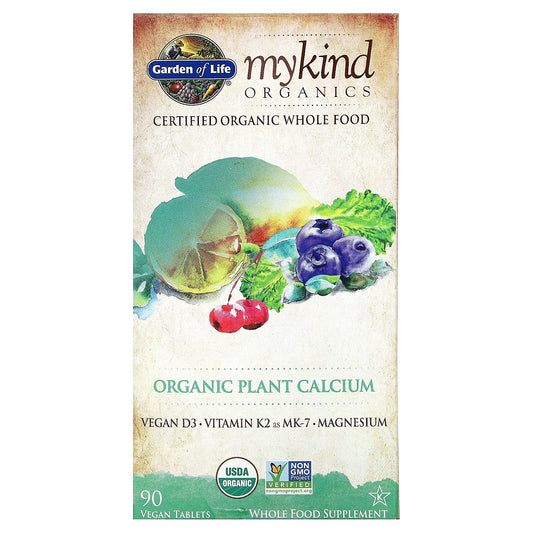 Garden of Life, MyKind Organics, Organic Plant Calcium, 90 Vegan Tablets