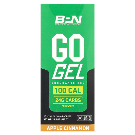 BPN, Go Gel, Endurance Gel, Apple Cinnamon, 10 Packets, 1.45 oz (41 g) Each