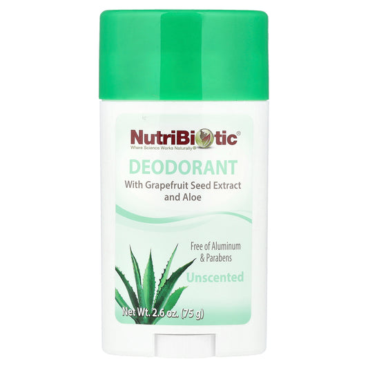 NutriBiotic, Deodorant, Unscented, 2.6 oz (75 g)