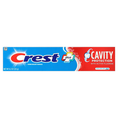Crest, Plus, Fluoride Anticavity Toothpaste, Cool Mint Gel, 8.2 oz (232 g)