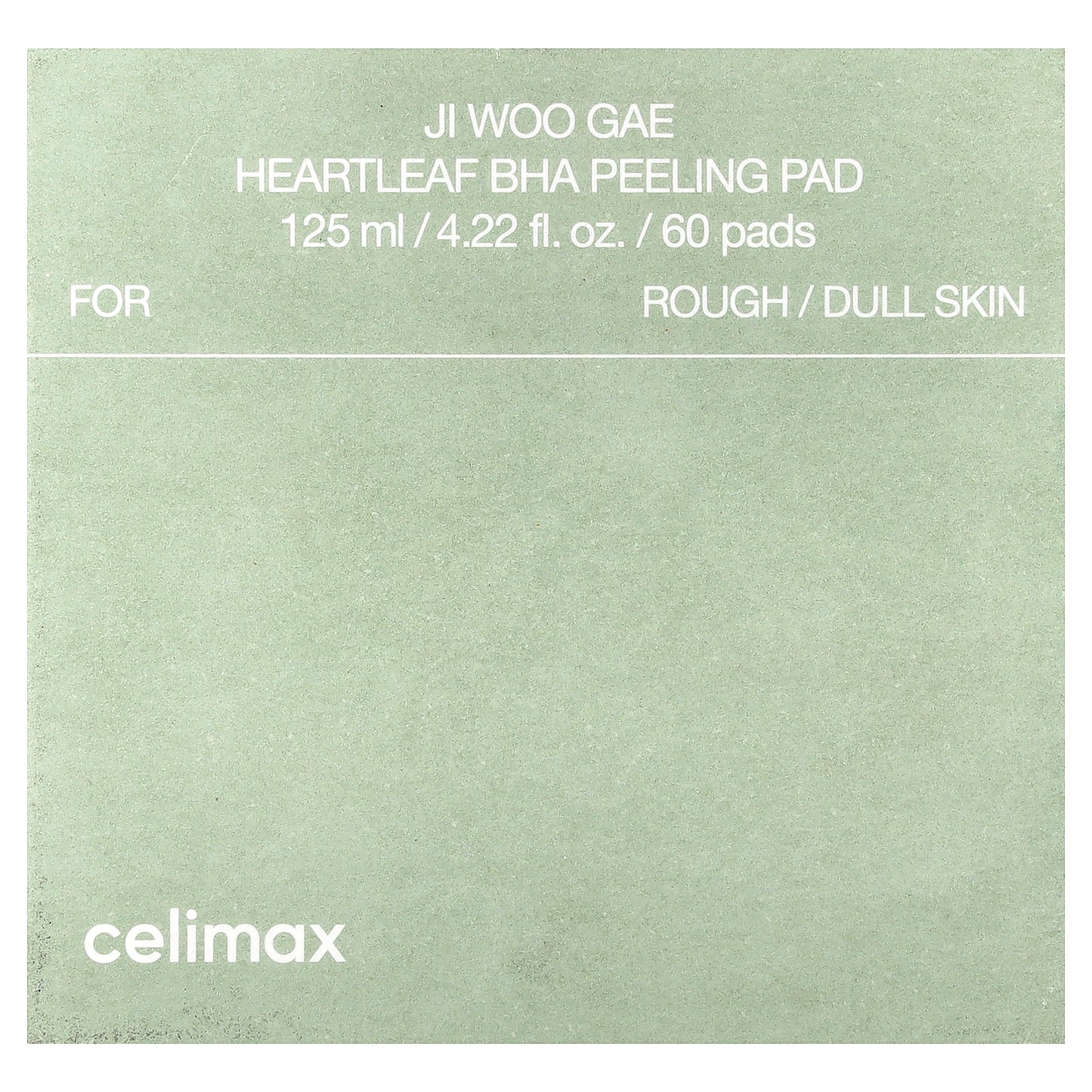 Celimax, Ji Woo GAE Heartleaf BHA Peeling Pad, 60 Pads, 4.22 fl oz (125 ml)