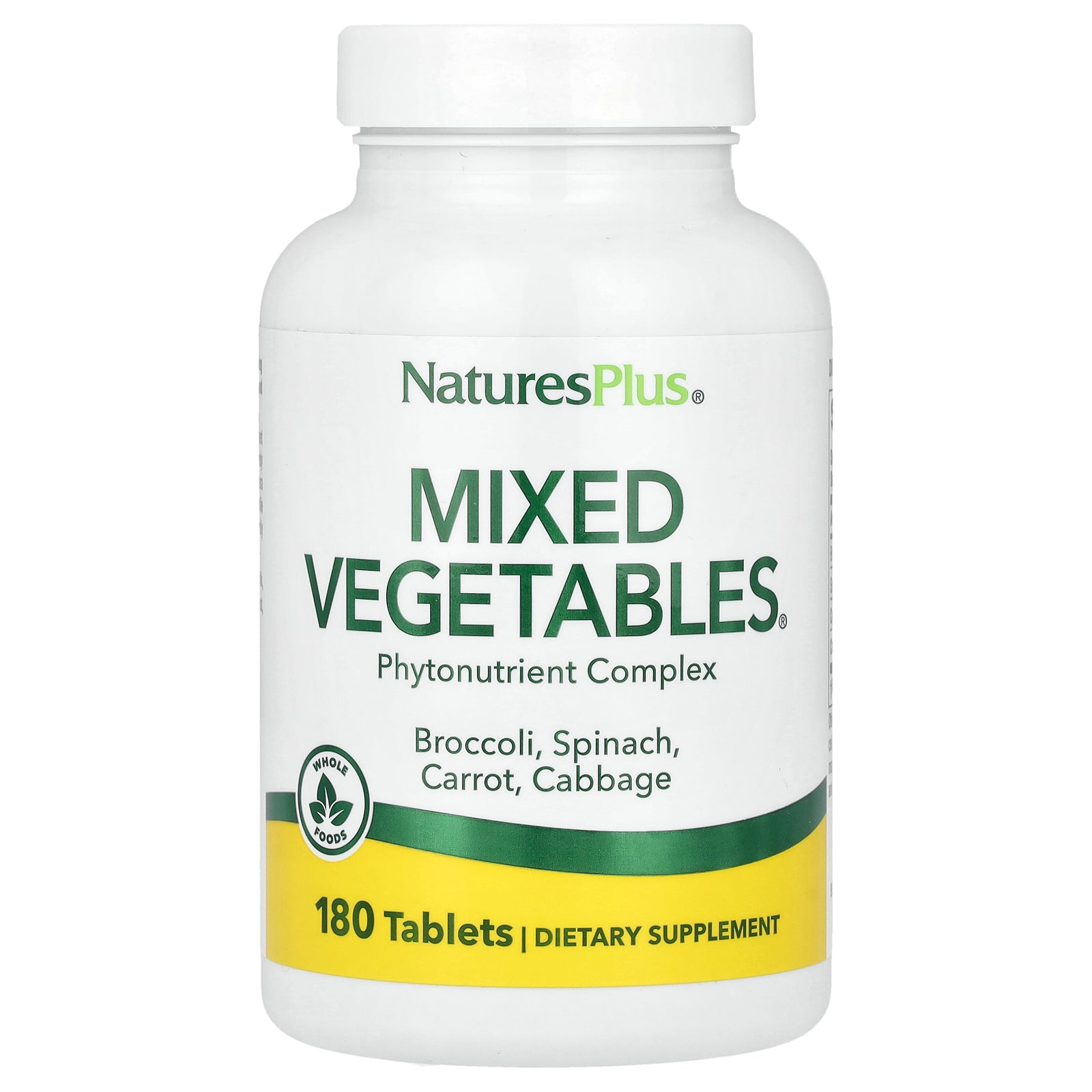 NaturesPlus, Mixed Vegetables®, Phytonutrient Complex, 180 Tablets