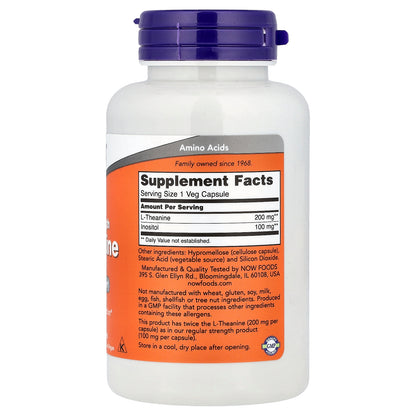 NOW Foods, L-Theanine, 120 Veg Capsules